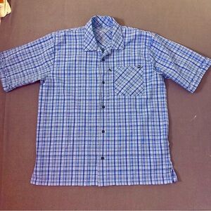 Blackhawk 1700 Seersucker Button Up Short Sleeve Shirt Mens Large